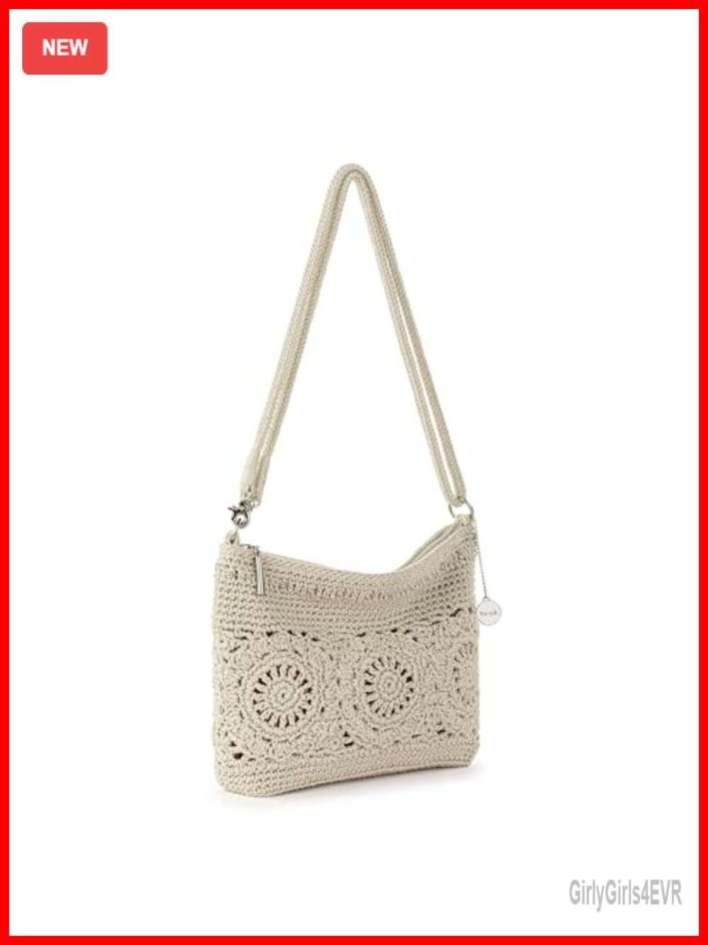 Hand-Crochet Convertible Crossbody Purse 3-in-1 Wristlet Clutch with Detachable - Picture 4 of 6